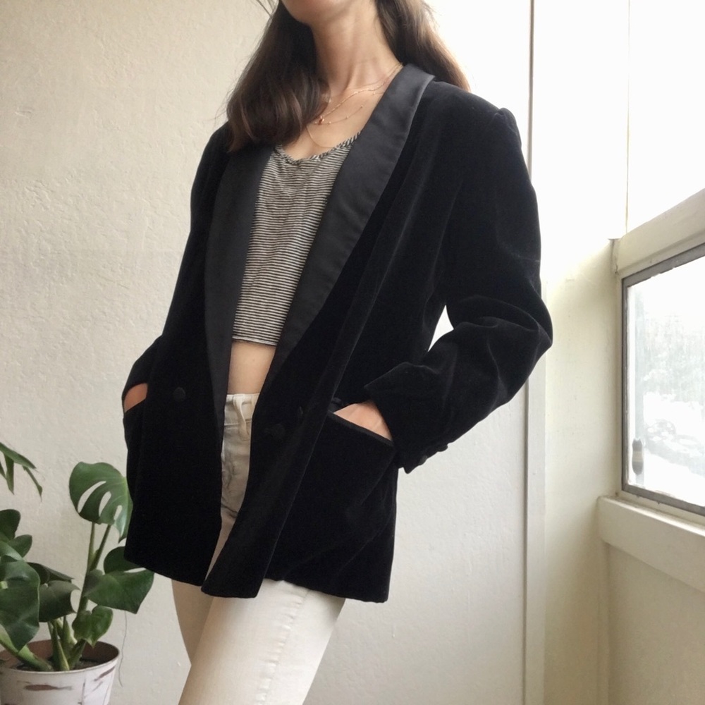 Black velvet jacket